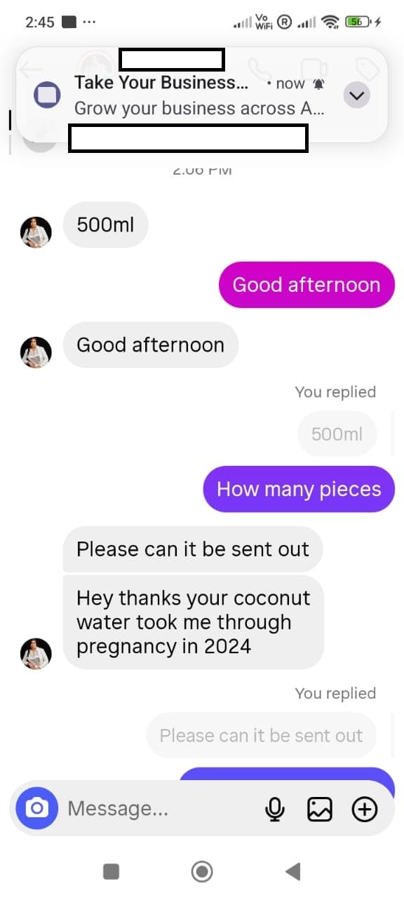 Coconut Water customer review 5
